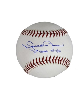 Mariano Rivera Signed and Inscribed Baseball – ‘First Save 5-17-96’